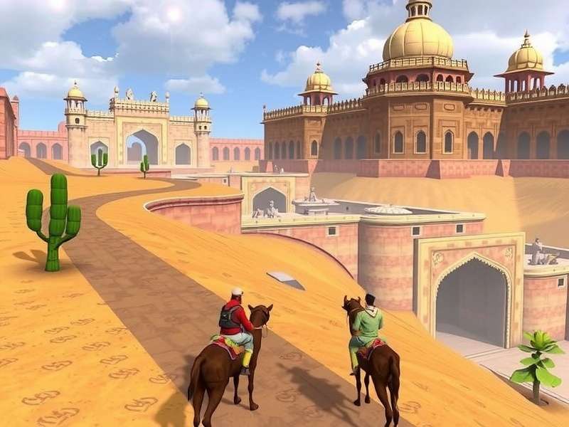 Desert exploration mechanics Saffron Legacy Trek Rajasthan gameplay
